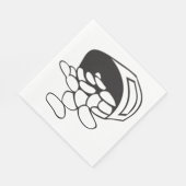 Spilled Beans Black and White Outline Serviette (Ecke)