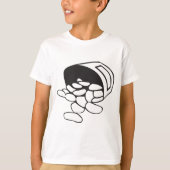 Spilled Beans Black and White Outline T-Shirt (Vorderseite)