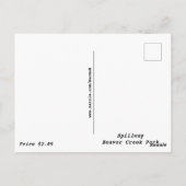 Spillway Nah-up Beaver Creek Park Postcard Postkarte (Rückseite)