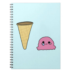 Spilt Ice Creme Notizblock