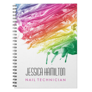 Spilt Rainbow Nail Polnisch - Nageltechniker Notizblock
