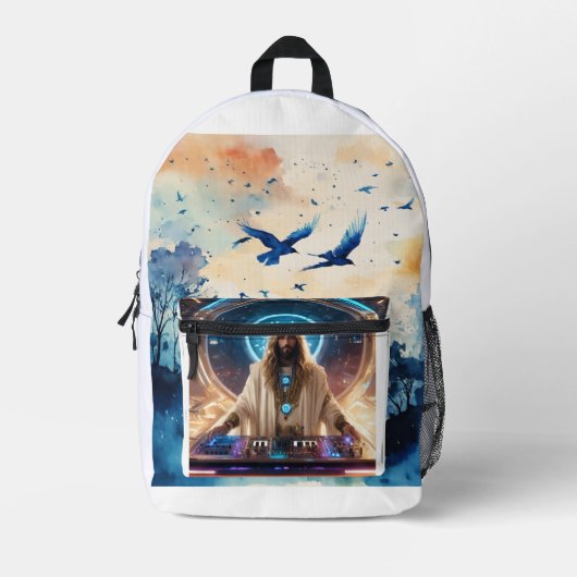 "Spin and Style: DJ Beats Design bag" Bedruckter Rucksack (Vorderseite)