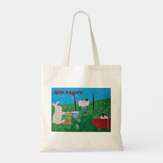 Spin Angora Tasche/Garntasche Tragetasche (Rückseite)