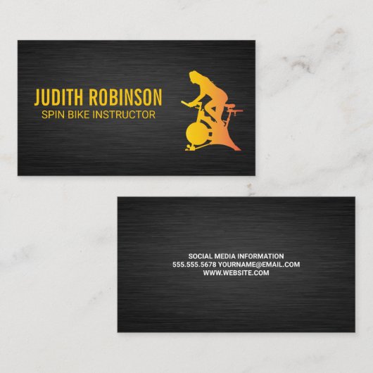 Spin Bike Instructor Visitenkarte (Vorne/Hinten)