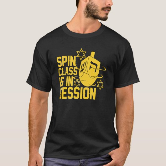 Spin Class in Session Dreidel Funny jüdischen Hanu T-Shirt (Vorderseite)