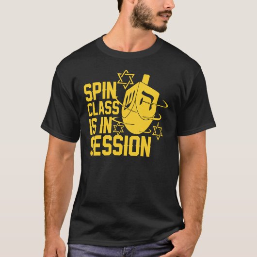 Spin Class in Session Dreidel Funny jüdischen Hanu T-Shirt (Vorderseite)