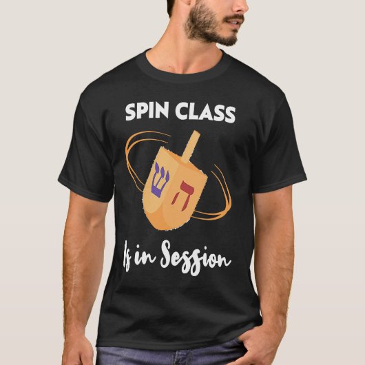 Spin Class Is In Session Happy Chanukkah T-Shirt (Vorderseite)