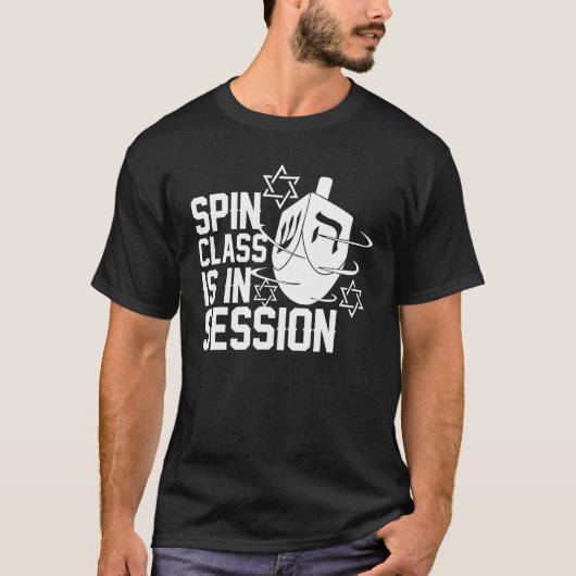 Spin Class ist in Session Dreidel Funny Hanukkah j T-Shirt (Vorderseite)