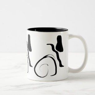 Spin Cycle: Abstrakt Schwarz & Weiß Zweifarbige Tasse