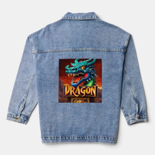 Spin Fire, Win Big - Jackpot Dragon Women's Jeansjacke (Rückseite)