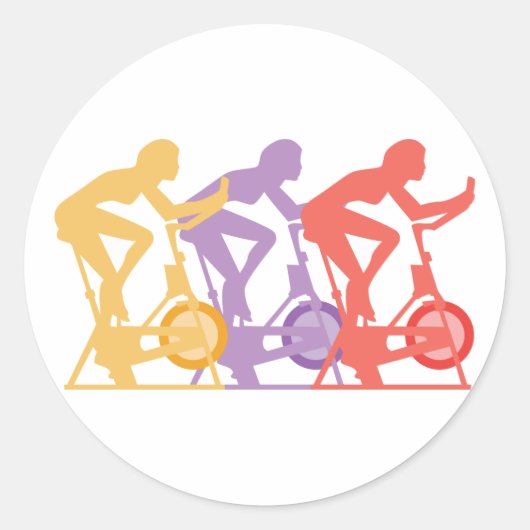 Spin-Klasse Runder Aufkleber (Vorderseite)