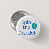 Spin the Dreidel Button (Vorne & Hinten)