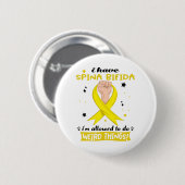 Spina Bifida Awareness Month Ribbon Ohrts Button (Vorne & Hinten)