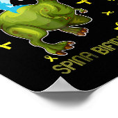 Spina bifida Bewusstsein Hai und Dinosaurier Poster (Ecke)