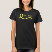 Spina Bifida Bewusstsein Yellow Beaded Ribbon T-Shirt (Vorderseite)