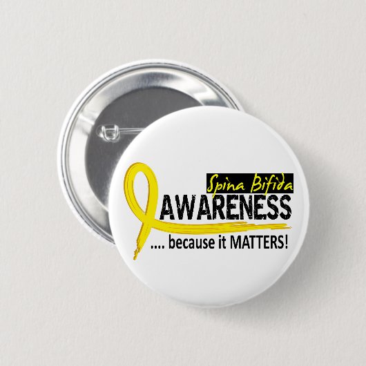 Spina Bifida des Bewusstseins-2 Button (Vorne & Hinten)