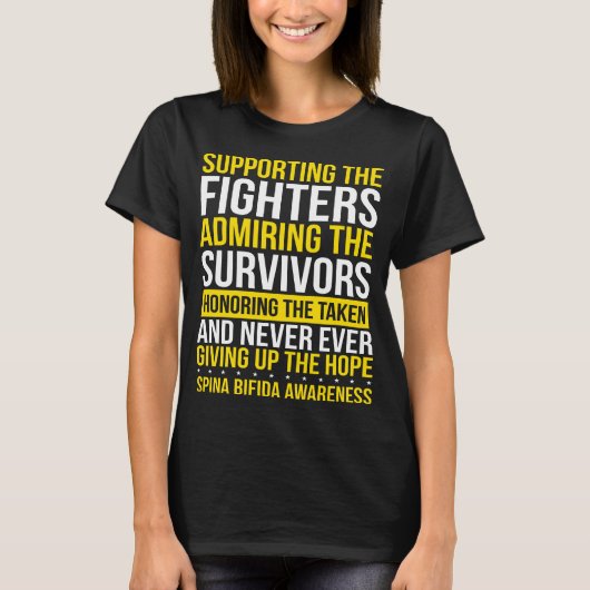Spina Bifida Spina Bifida Survivor Ribbon T-Shirt (Vorderseite)