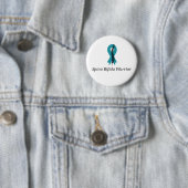 Spina Bifida Warrida Button mit Aquamariner Ribbon (Beispiel)