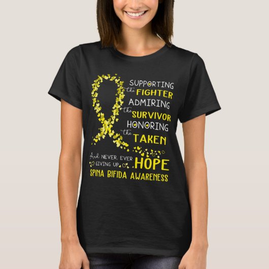 Spina Bifida Warrior Supporting Fighter T-Shirt (Vorderseite)