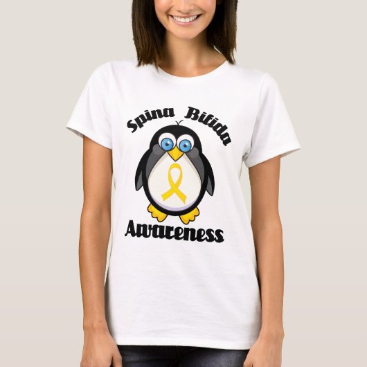 Spina- Bifidastützpenguin-Damen-T-Shirt T-Shirt (Vorderseite)
