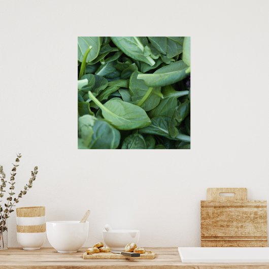 Spinach-Blätter Poster (Küche)