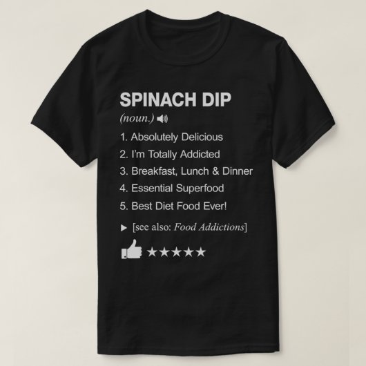 Spinach Dip Definition: Funny T-Shirt (Design vorne)