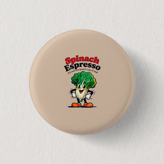 Spinach Espresso Hat Button (Vorderseite)