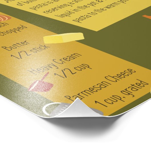 Spinach Fettuccini Fotodruck (Ecke)