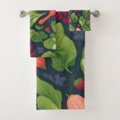 Spinach Rainbow Personalisiertes Muster Badhandtuch Set (Insitu)