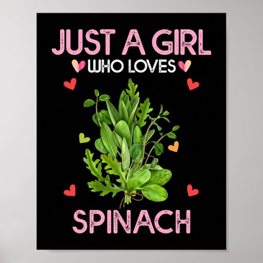 Spinach Shirt für Frauen nur ein Mädchen, die Lieb Poster (Vorne)