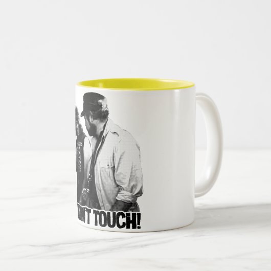 SPINAL STACH "TOUCH NICHT!" MOVIE QUOTE ZWEIFARBIGE TASSE (VorderseiteRechts)