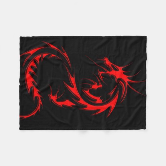 Spinale Drache-Fleece-Decke Fleecedecke (Vorderseite (Horizontal))