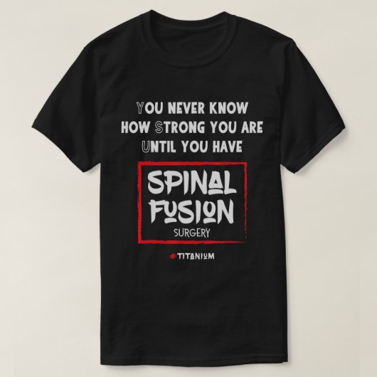 Spinaler Fusionsrückwärts-Operation-T - Shirt (Design vorne)