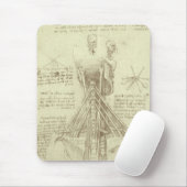 Spinalsäule des Menschen von Leonardo da Vinci Mousepad (Mit Mouse)