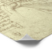 Spinalsäule des Menschen von Leonardo da Vinci Poster (Ecke)