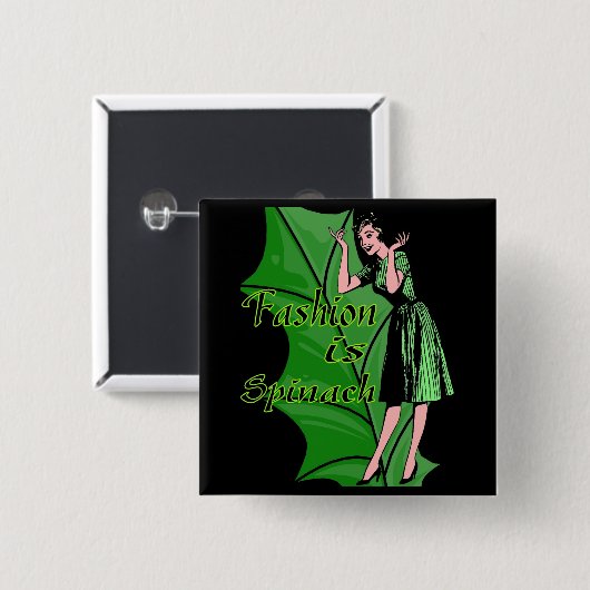 Spinat Button (Vorne & Hinten)