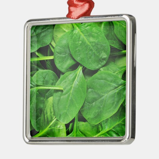 Spinat Silbernes Ornament (Links)