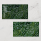 Spinats-Blätter Visitenkarte (Vorne/Hinten)