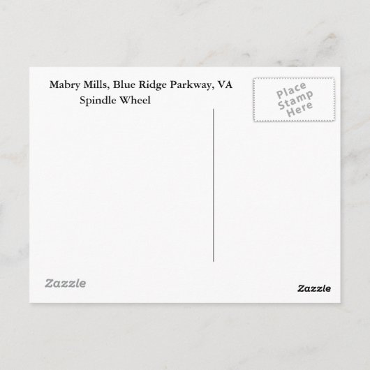 Spindellader Postkarte (Rückseite)