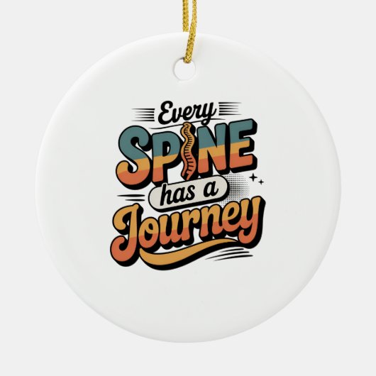Spine Care Journey and Body Alignment Keramik Ornament (Vorne)
