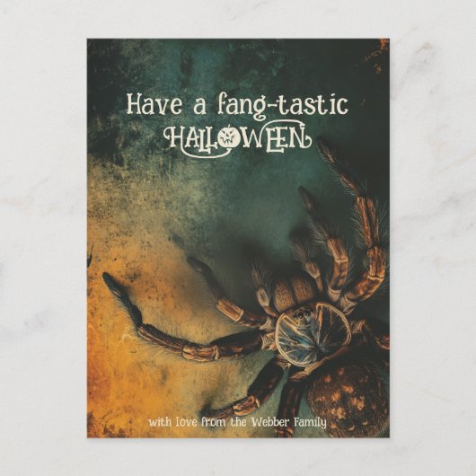 🕷️ Spine Chilling Spider HALLOWEEN Karte (Vorderseite)