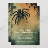 🕷️ Spine Chilling Spider Halloween-Party Einladung (Vorne/Hinten)