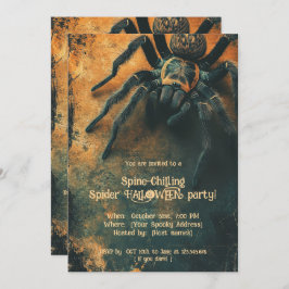 🕷️ Spine Chilling Spider Halloween-Party Einladung