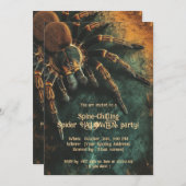 🕷️ Spine Chilling Spider Halloween-Party Einladung (Vorne/Hinten)