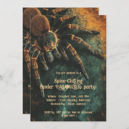 🕷️ Spine Chilling Spider Halloween-Party Einladung