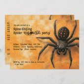 Spine-Chilling Spider-Halloween-Party Einladung (Vorne/Hinten)