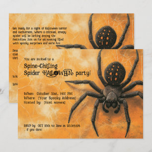 Spine-Chilling Spider-Halloween-Party Einladung