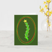 Spine Christmas Tree Weihnachtskarte Karte (Gelbe Blume)
