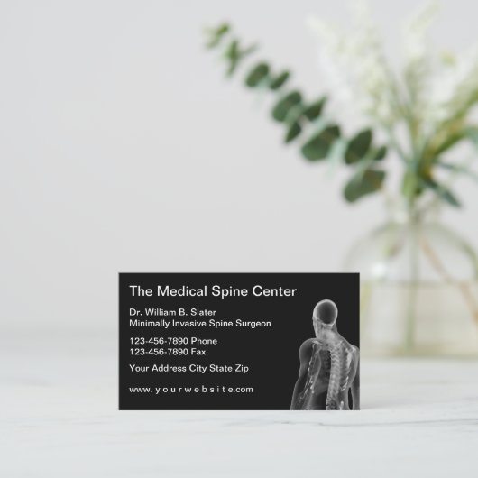 Spine Doctor Medical Theme Visitenkarte (Stehend Vorderseite)
