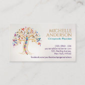 Spine Health Tree - Chiropraktische Ernennung Visitenkarte (Vorderseite)